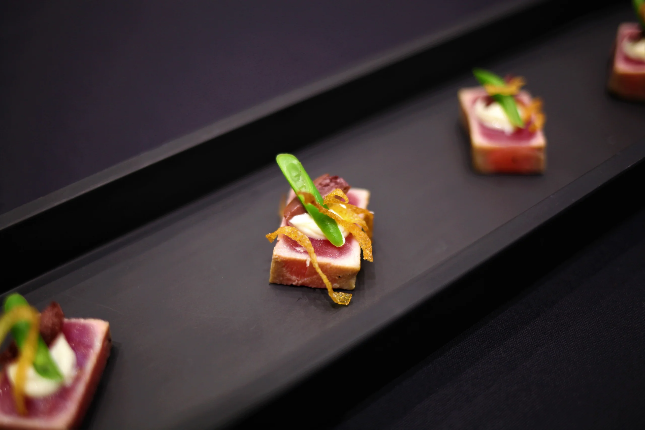 A plated course from the Gotham Hall culinary program